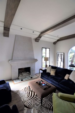 83 Faux beams and fireplace West Hollywood